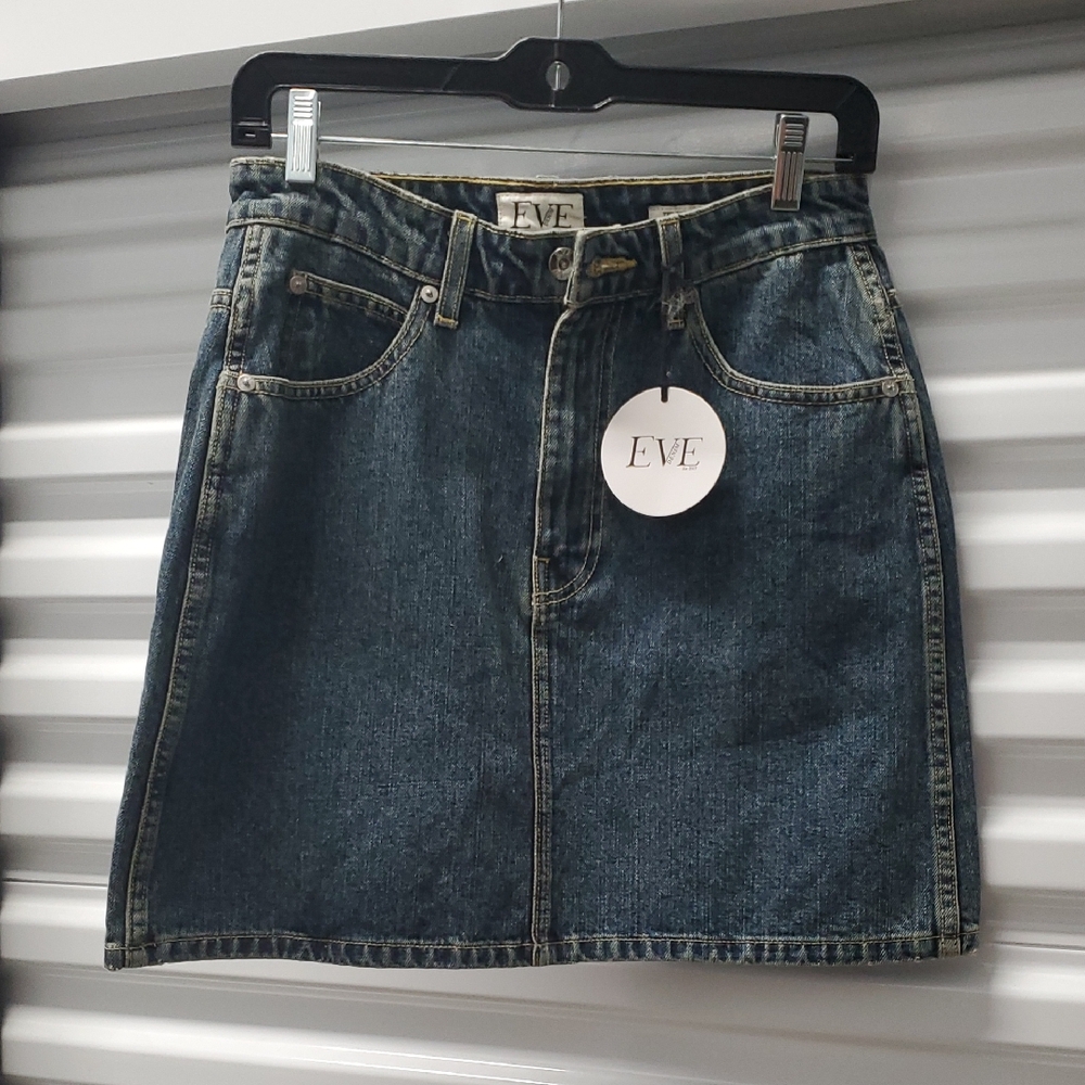 Eve Blue A-Line Knee-Length Skirt